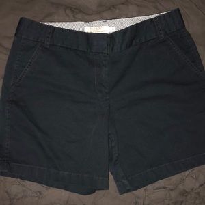 Navy J. Crew Chino Shorts
